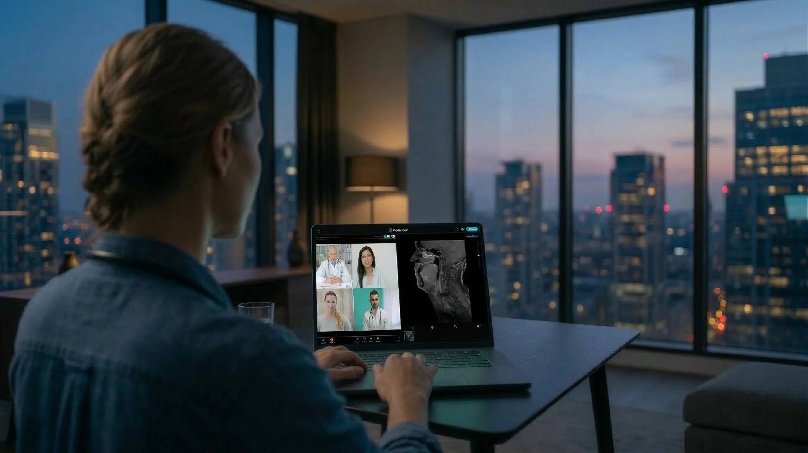 Radiologist reviewing ultrasound images